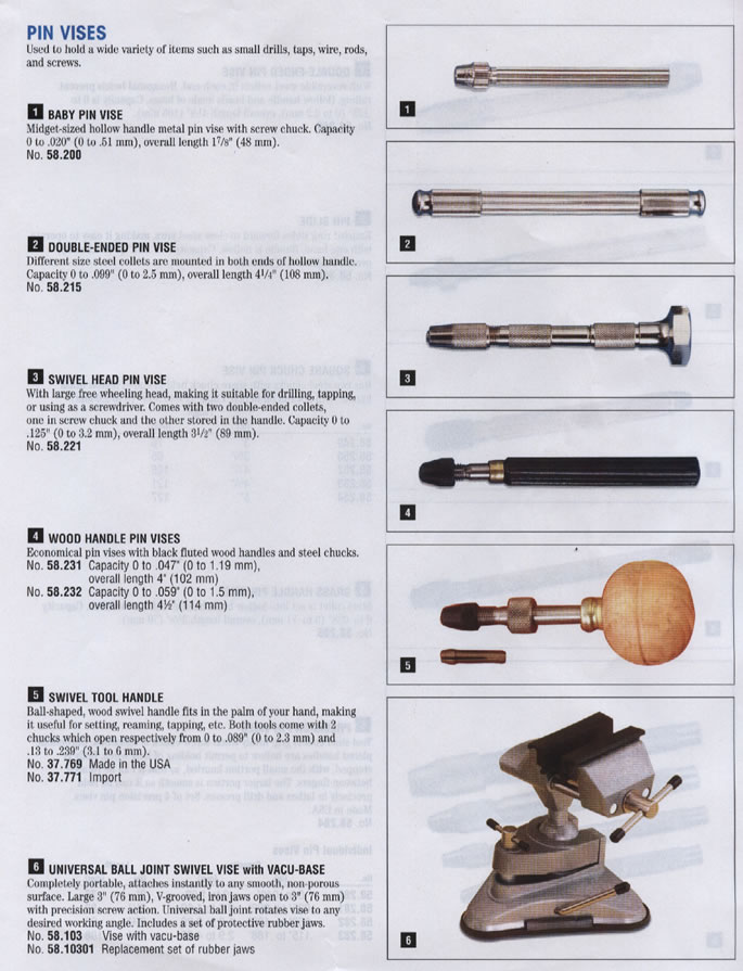  vise pin slide square chuck pin vise brass handle pin vise precision